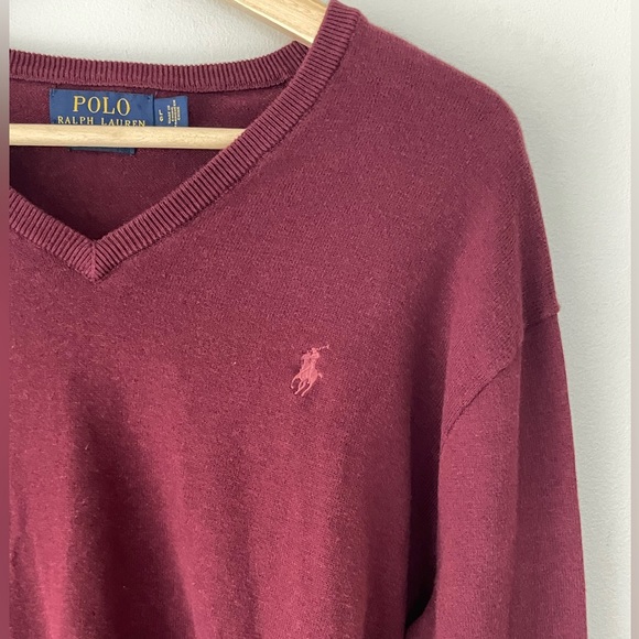 Ralph Lauren Polo V Neck Pima Cotton Sweater - Picture 3 of 7